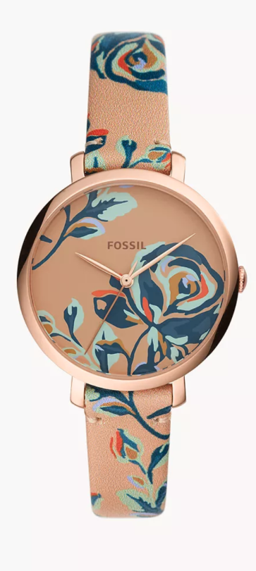 Uhrenarmband Fossil ES4494 Leder Mehrfarbig 14mm